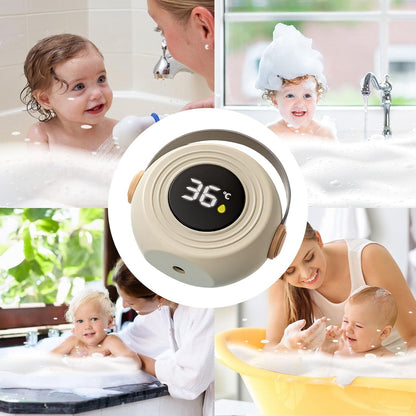 Baby Bath Temperature Gauge, Digital Water Thermometer Monitor, Electronic Sensor Tool, Floating Display Device for Bathroom Shower Swimming Pool Safety, 4,33 x 3,93 pollici