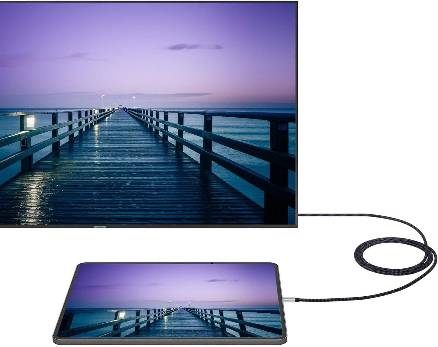 USB C to HDMI Cable, CLDAY USB Type-C to HDMI Cable Thunderbolt 3 Port 4K for New MacBook/pro iPad Pro 2018 iMac Chromebook Pixel Dell XPS 13/15 Galaxy S8/S9 S8/S9 Plus Note8(6.6ft)