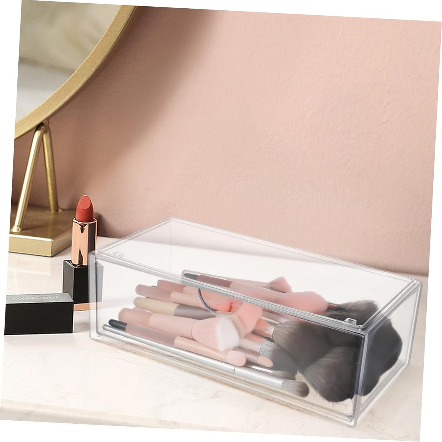 balacoo 3Pezzi Scatola Organizer Makeup Trasparente Per Cosmetici e Accessori Design Multifunzionale Per Bagno e Scrivania Contenitore