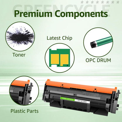 greencycle 138A W1380A Compatible Black Toner Cartridge [with Chip] Replacement for HP 138A 138X W1380A W1380X Work with Laser Jet Pro 3001dw 3001fdw MFP 3101fdw Series Printer Ink ( 4-Pack )