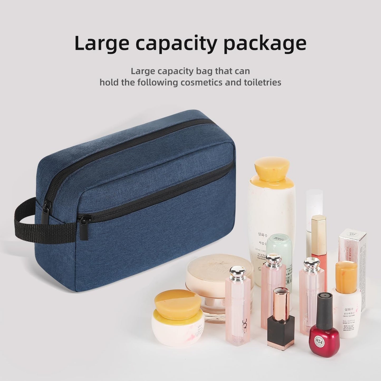 Hanging Toiletry Bag Portable Travel Bag with Hanging Hook, Toiletry Organizer Wash Bag Hanging Dopp Kit Shaving Kit Water-Resistant Makeup Cosmetic Bag Organizer for Accessories, Women Men and Kids