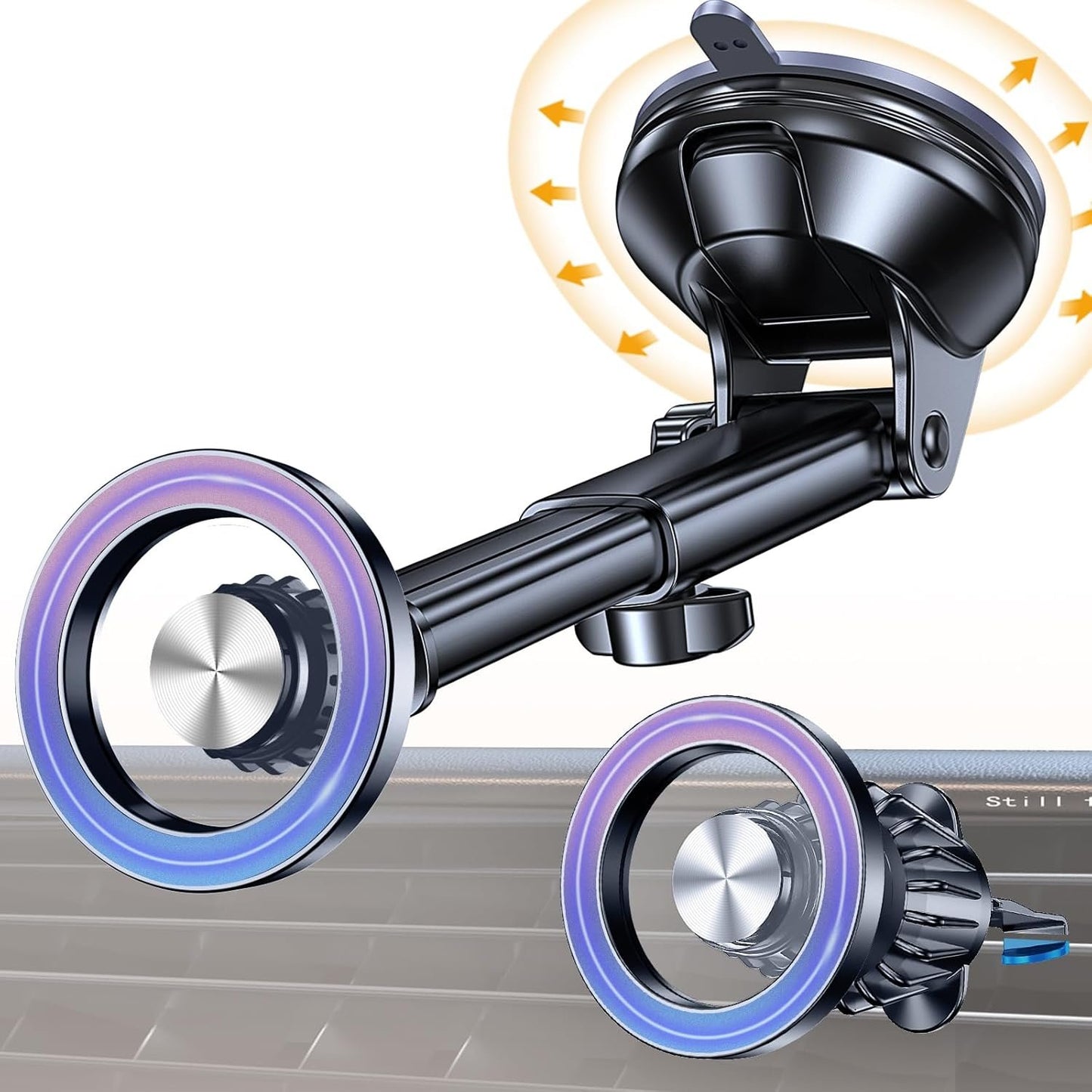 for MagSafe Car Mount【Windshield+Vent+Dash】Magnetic Phone Holder Car Suction Cup Phone Holder for Car Phone Holder Mount 【Strong Magnets】Support Cellulaire Auto for iPhone 16 Pro Max 15 14 13 12 Plus