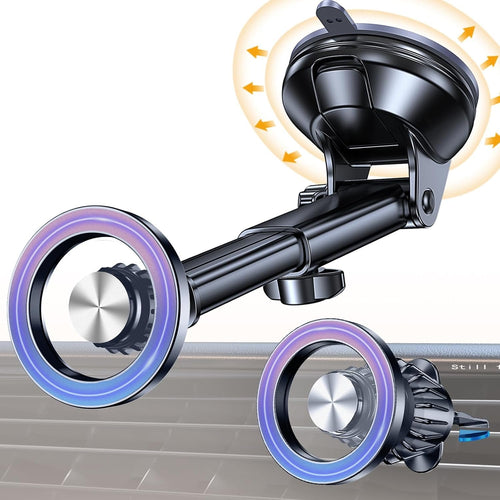 for MagSafe Car Mount【Windshield+Vent+Dash】Magnetic Phone Holder Car Suction Cup Phone Holder for Car Phone Holder Mount 【Strong Magnets】Support Cellulaire Auto for iPhone 16 Pro Max 15 14 13 12 Plus