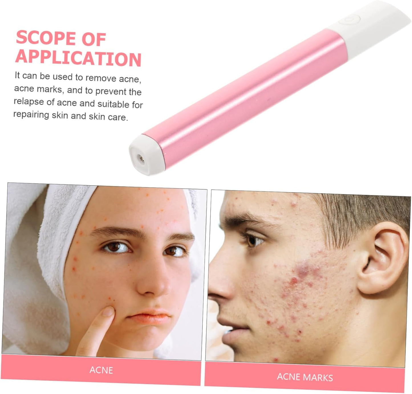 minkissy Led Face Care Pen Treatment Device for Skincare Products Safe Professional Beauty Care