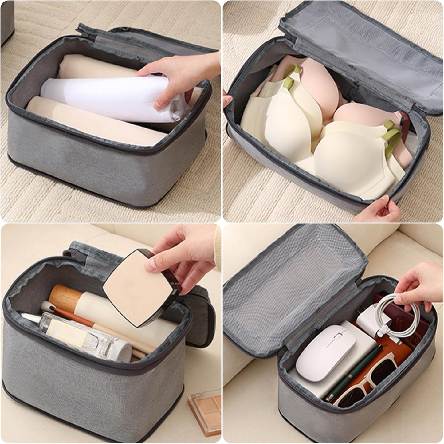 Mumuve 6pcs Travel Packing Cube Set Space Saver Storage Organizer for Efficient Packing Space Saving Storage