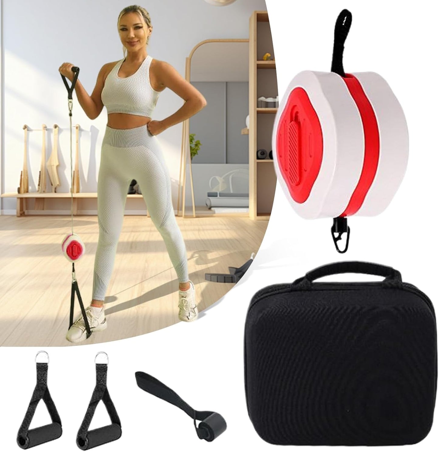 Exercise Bands, Full Body Resistance Set, Muscle Training Gear, 9.06x7.87x4.33 Inches, Long Lasting Fitness Tubes, Strength Equipment for Legs, Arms, Chest, Core Home Workouts