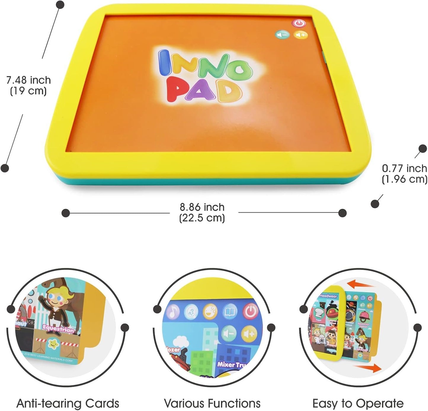 Best Learning INNO PAD Smart Fun Lessons - Educational Tablet Toy to Learn The Alphabet, Numbers, Colours, Shapes, Animals, Transport for Toddlers Aged 2 to 5 Years | Ideal Birthday Gift