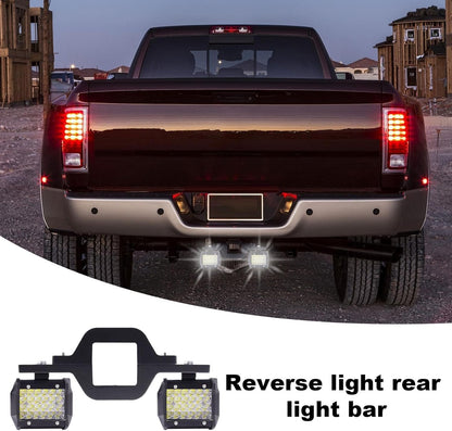Led Light Pods, Tailgate Strip, 285mm/1.22inches Waterproof Spotlight, Reverse Lighting Feature, Towing Hitch Brackets Included, 1 Set Red White, Pickup Truck Boat Accessory