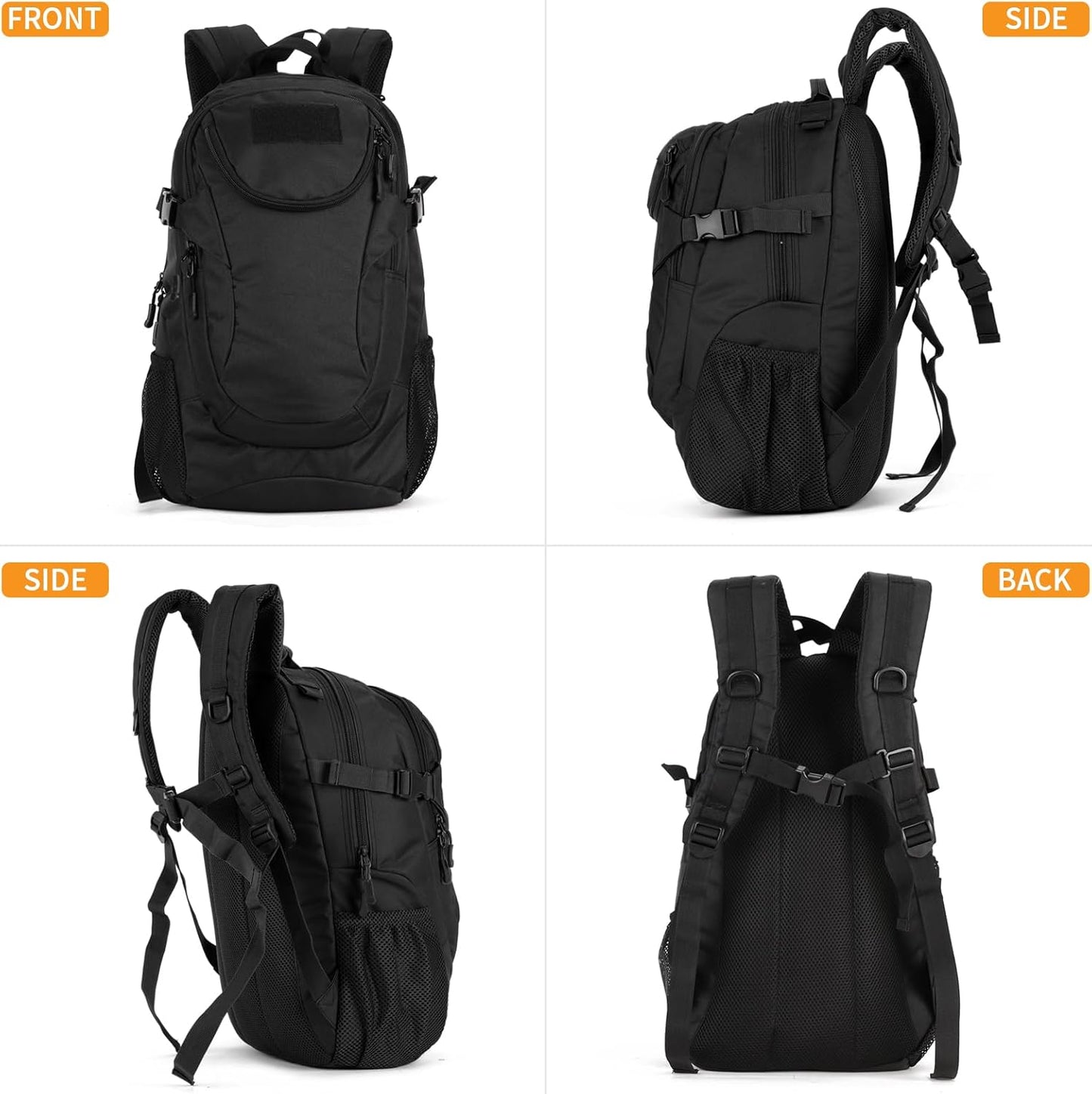 HUNTVP Zaino Sportivo 25L, Zainetto Militare Tattico Molle per Campeggio Alpinismo Escursionismo Ciclismo Viaggio Trekking Sport