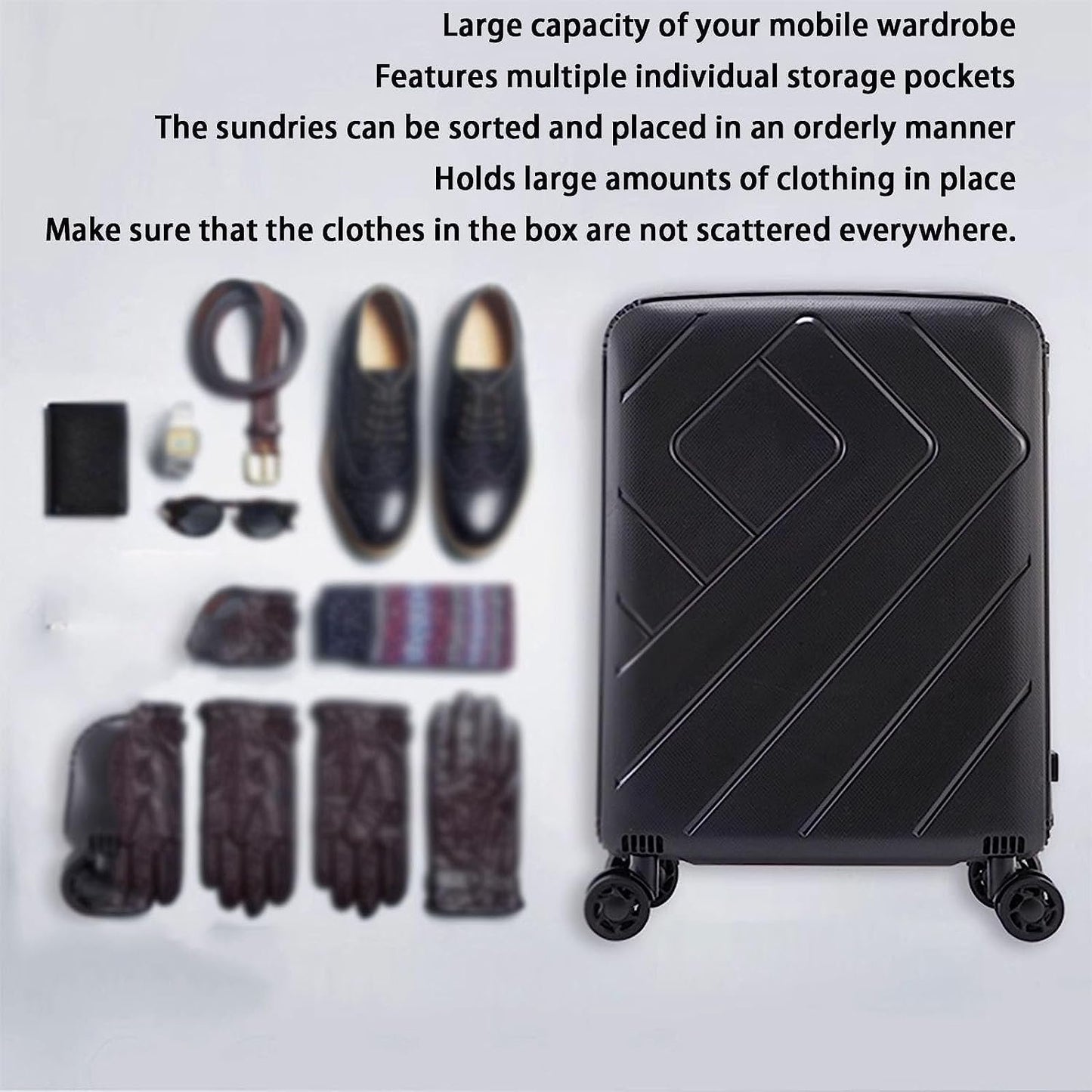 Portable Suitcase Suitcases with Wheels Large Capacity Storage Luggage Security TSA Combination Lock Carry On Luggage Lightweight Suitcase Smooth to use