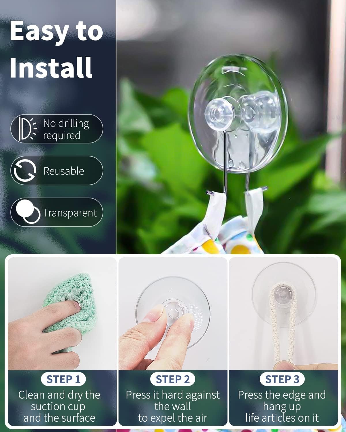 Pawfly 20 Pack Clear Suction Cups 1.8 Inch PVC Plastic Sucker Without Hooks for Home Decoration and Organization