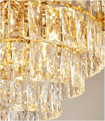 Black Collection E14 LED Changeable Crystal Chandelier Lighting Lustre Suspension Luminaire Lampen For Dinning Room