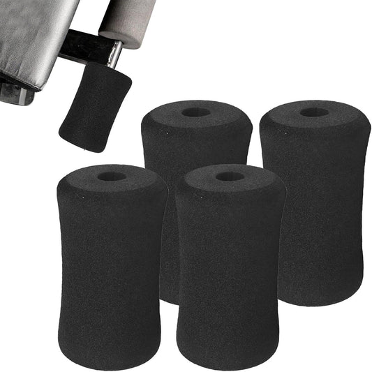 Foam Foot Pads, 4 Pack Roller Buffer Black Tube Covers, Home Gym Accessories for Comfort and Support, Fitness Gear for Exercise Machines, Leg Extensions, and Workouts