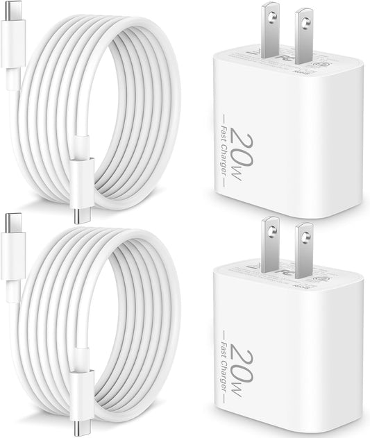for iPhone 16/15 Pro Max Charger, 20W Fast Charging USB C Charger Block Wall Power Adapter + 6FT USB-C Cable for iPhone 16 Pro Max Plus 16e, iPhone 15 Pro Max, iPad Pro 12.9/11/13 inch, Air 4/5