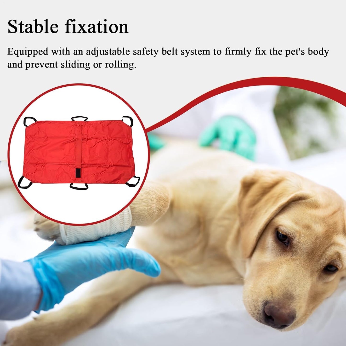 Pet Stretcher, Foldable Transport Rescue Tool, Multifunctional Pazient Transfer, Safety Straps, Lightweight Sturdy for Medium to Large Dogs, Gatti, Bunnies, Veterinary, Home Use