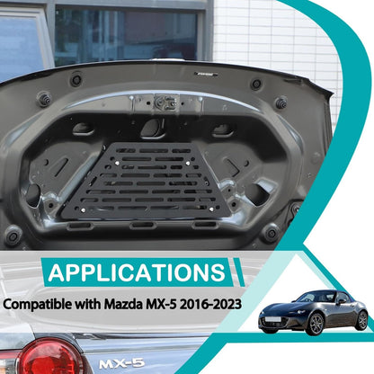 Hudiriy Trunk Molle Panels Compatible with Mazda MX-5 NC RF Miata 2016-2023 Car Trunk Lid Storage Mounted,1pc Tailgate Tool Aluminum Alloy Organizer (Style A)
