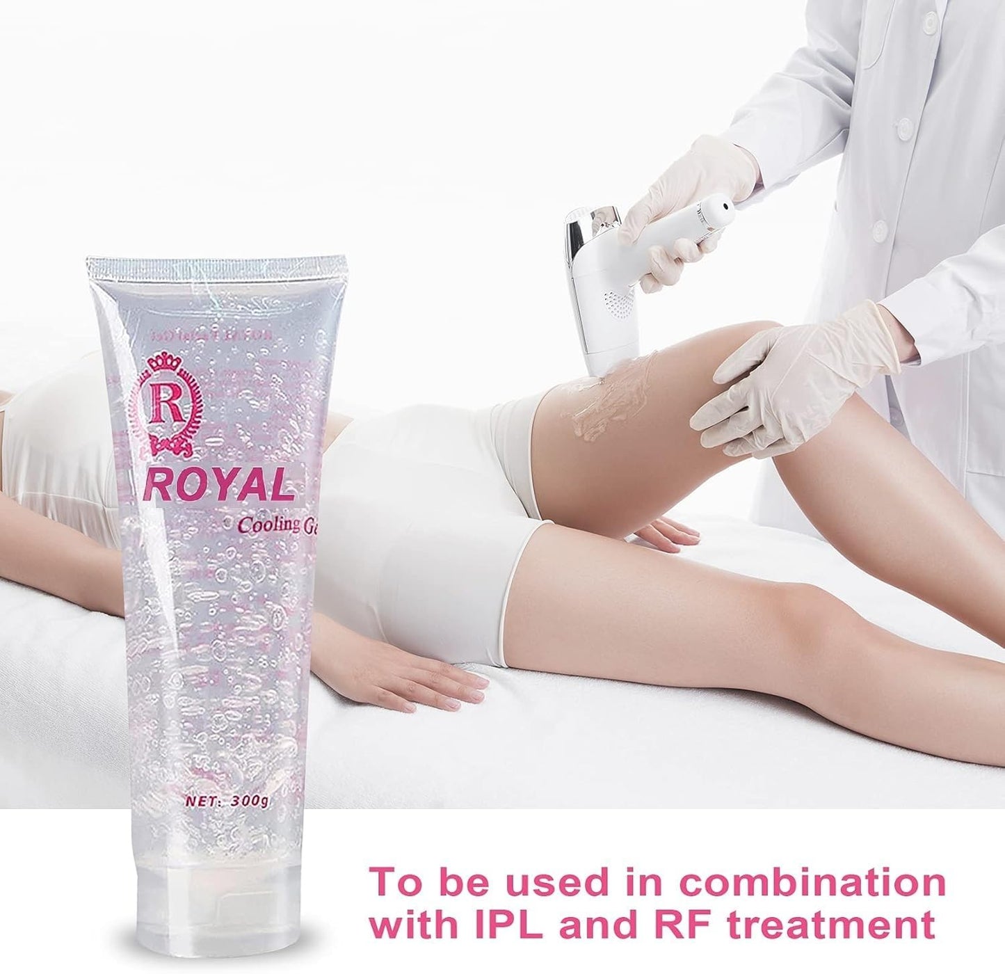 Cooling Conductive Gel for Laser Hair Removal Device and RF Radio Frequency Facial Body Skin Care Machine for Women and Men 300ML