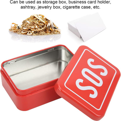 NDNCZDHC Portable Field Survival Storage Kit, Emergency Tool Storage Case for Outdoor Camping, Mini SOS Survival Box