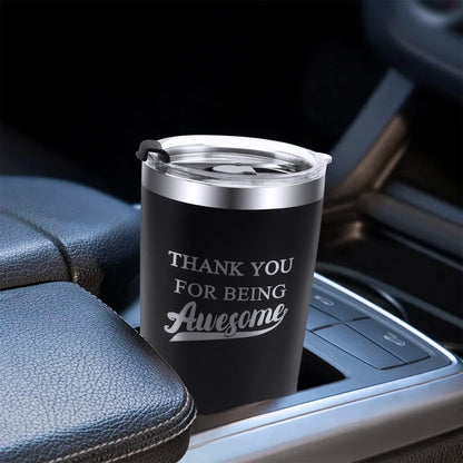 Thank You Gifts for Men,Women Thank You for Being Awesome Mug Tumbler, Appreciation Gift Teacher, Inspirational Birthday Gifts for Friends, Men, Dad, Husband, Coworker-Stainless Steel Tumbler 20 Oz