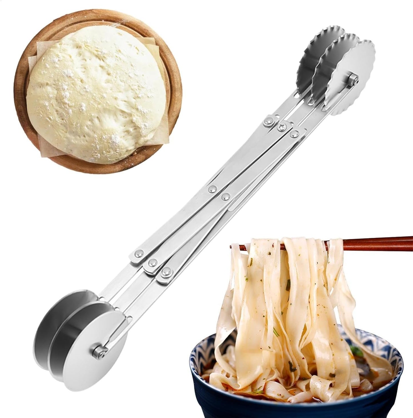 GkgWuxf Pasta Cutter Roller | Pizza Pie Roller Pasta Tools Slicer - Kitchen Gadget Ravioli Pizza Noodle Cutter Wheel for Fast Household Kitchen Food Prep