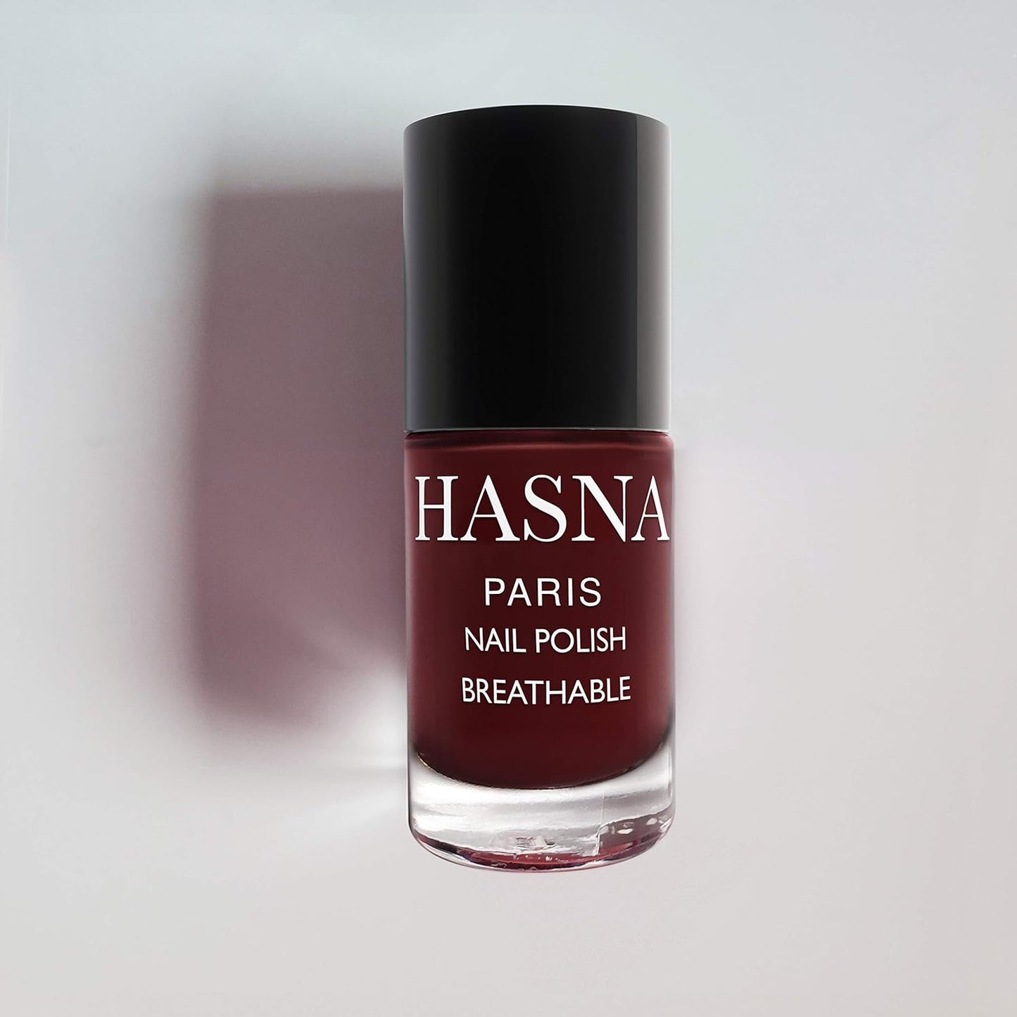 HASNA PARIS Halal Nail Polish - Eco Responsible - Shine and Long Lasting - Easy to Apply - 5 ml (BORDEAUX)
