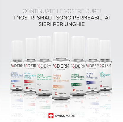 PODERM - Biotin Silicon Keratina Nail Strengthener - Strengthens and repairs damaged, weakened or brittle nails from semi-permanent or ageing - Hands and Feet - SWISS MADE