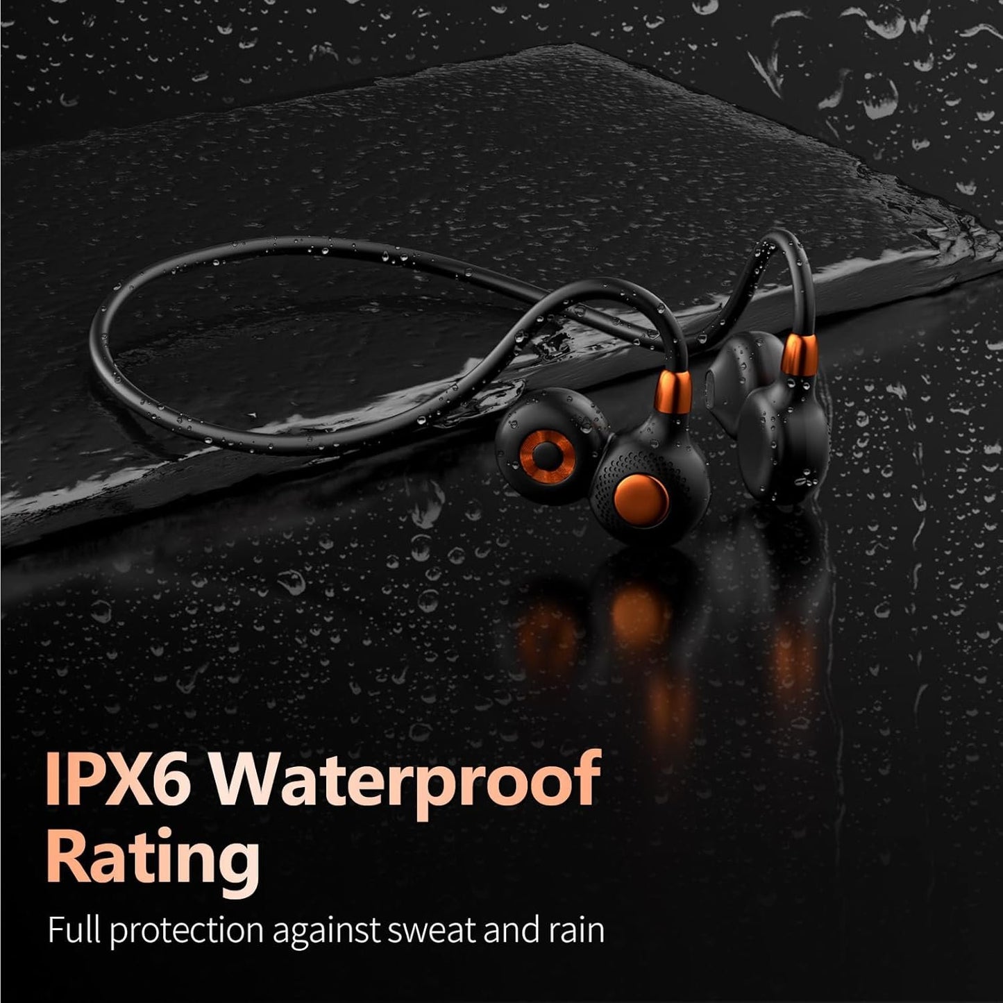 Ortizan Open Ear Headphones, Air Conduction Bluetooth Headset, Bluetooth Headphones IPX6 Waterproof, Clear Calls, 19g Lightweight Wireless Headphones, 10H Playtime, Perfect for Running and Sports