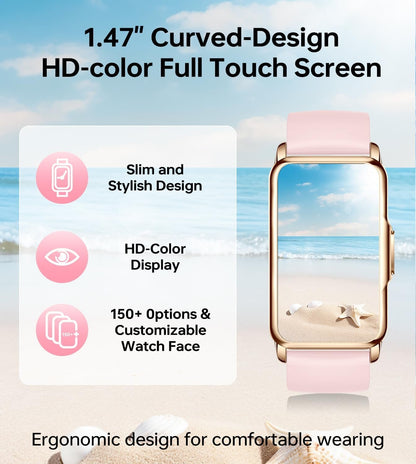 PLAZOR Smart Watches Fitness Tracker for Women(Pink) with 115 Sports Modes, 24/7 Heart Rate, Sleep Tracker, Smartwatches with Step Calorie Counter, IP67 Waterproof Watch for Andriod iOS