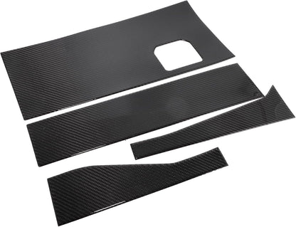 TUCKBOLD Passenger Side Glove Box Panel Sticker Cover for Toyota Tundra Sequoia 2022-2024 Interior Trim Decal Decoration Accessories Carbon Fiber Black 1Set