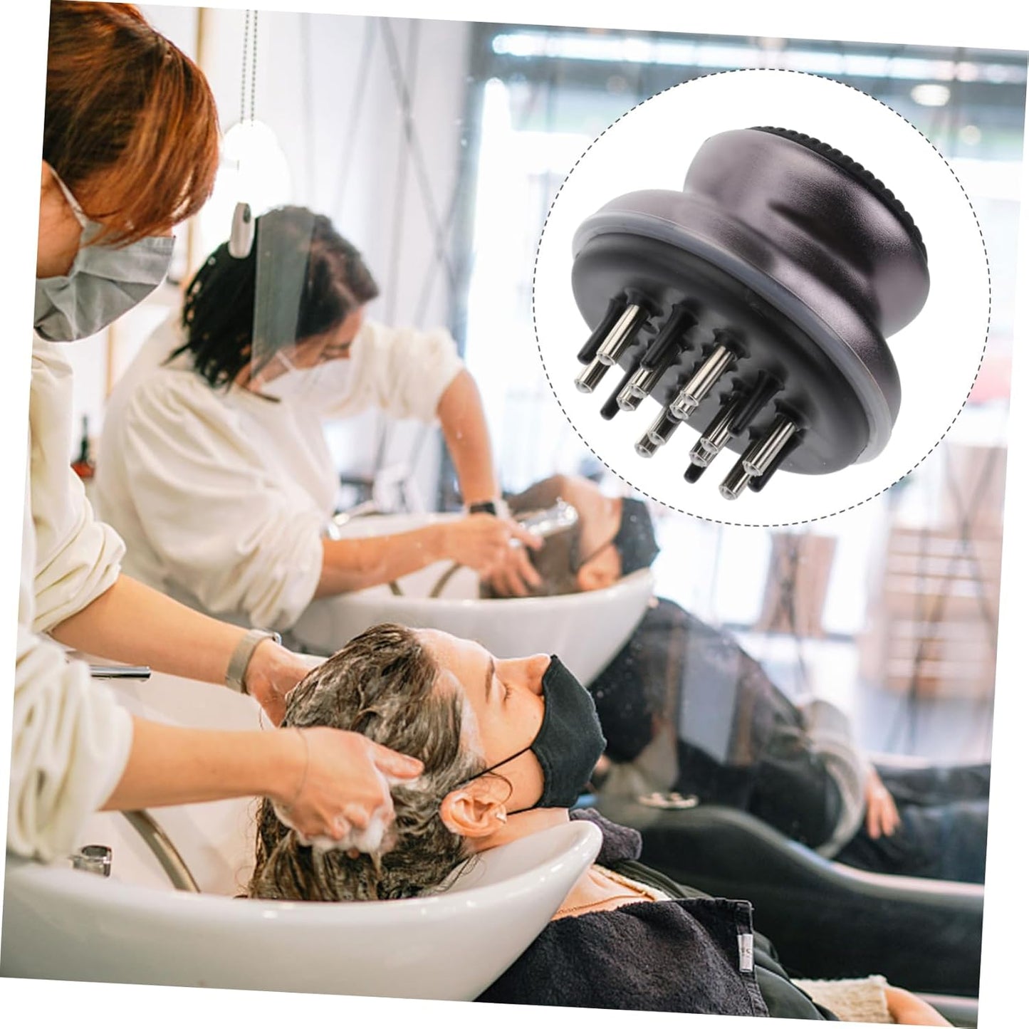 TOVINANNA Scalp Massager Hair Oiling Scalp Massage Brush Scalp Serum Roller Hair Growth Essence Applicator Scalp Care Treatment Brush