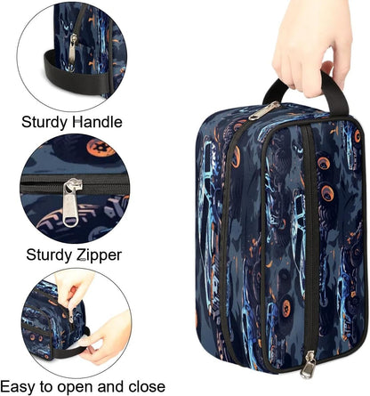 Monster Truck Car Hanging Toiletry Bag,Travel Hygiene Kits for Boys Mens,Waterproof Makeup Carry-on Bags,Cosmetic Bag,TSA Approved Shave Dopp Kit for Toiletries Shower Bathroom Accessories Gifts,