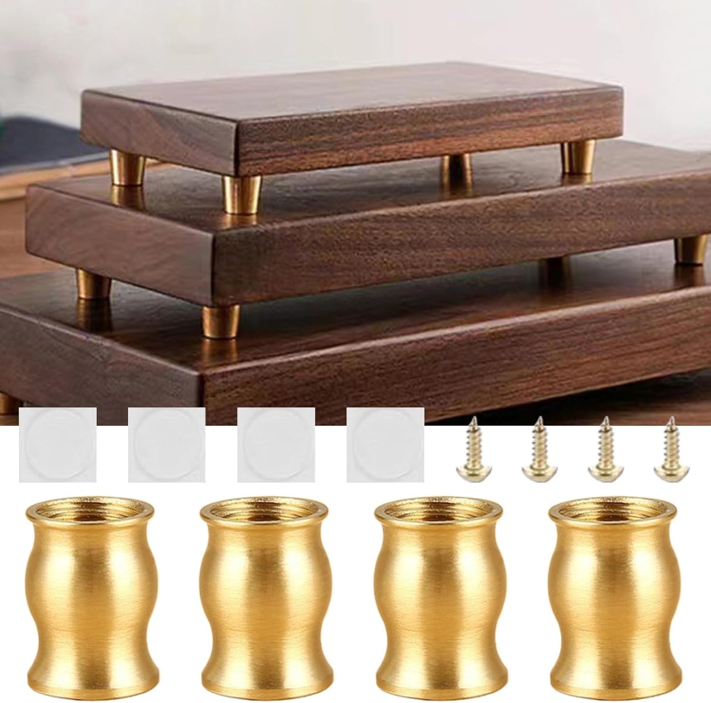 Generico Gambe In Legno Per Mobili, Gambe Per Divano, Supporto Antiscivolo Moderno Con Protezione Per Pavimenti In Legno – Per Tavoli, Letti, Scrivanie E Armadi