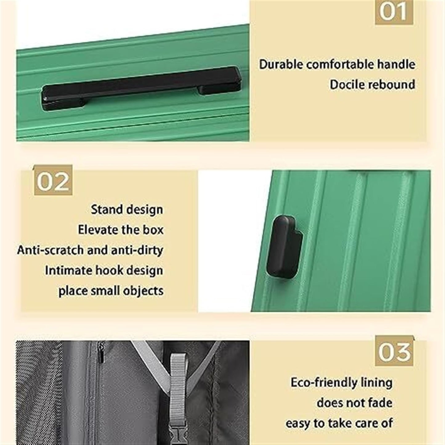 BODHIS Luggage Suitcase Trolley USB Interface Suitcases Trolley Luggage Universal Wheels Combination Lock Luggage Hand Luggage, a