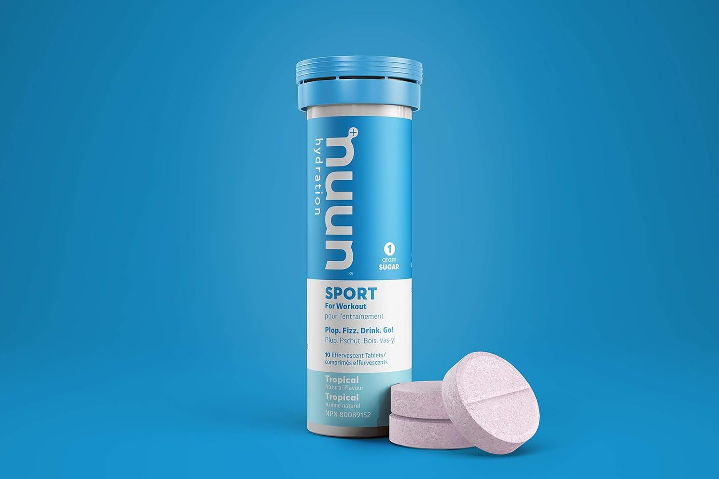 Nuun Active 3161008 Nuun Sport Hydrating Electrolyte Tablets, Tropical, 8 count