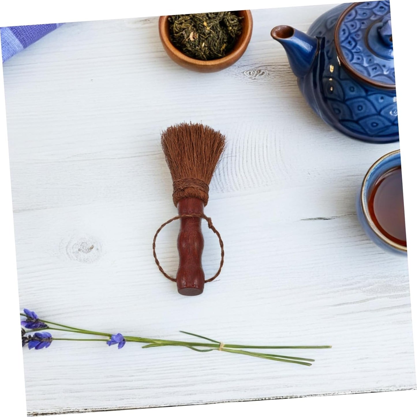 FRCOLOR Tea Tray Cleaning Brush Soft Bristles Wooden Handle Multi Functional Kitchen Essential for Teapots Cups and Household Cleaning Enhance Your Tea Experience