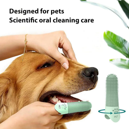 Dog Teeth Cleaning Brush - Silicone Dog Toothbrush Kit | Pet dentall Care | Soft Bristle Finger Brush For Cats & Dogs, Puppy Toothbrush For Oral Hygiene, Pet Grooming Supplies For Small Animals