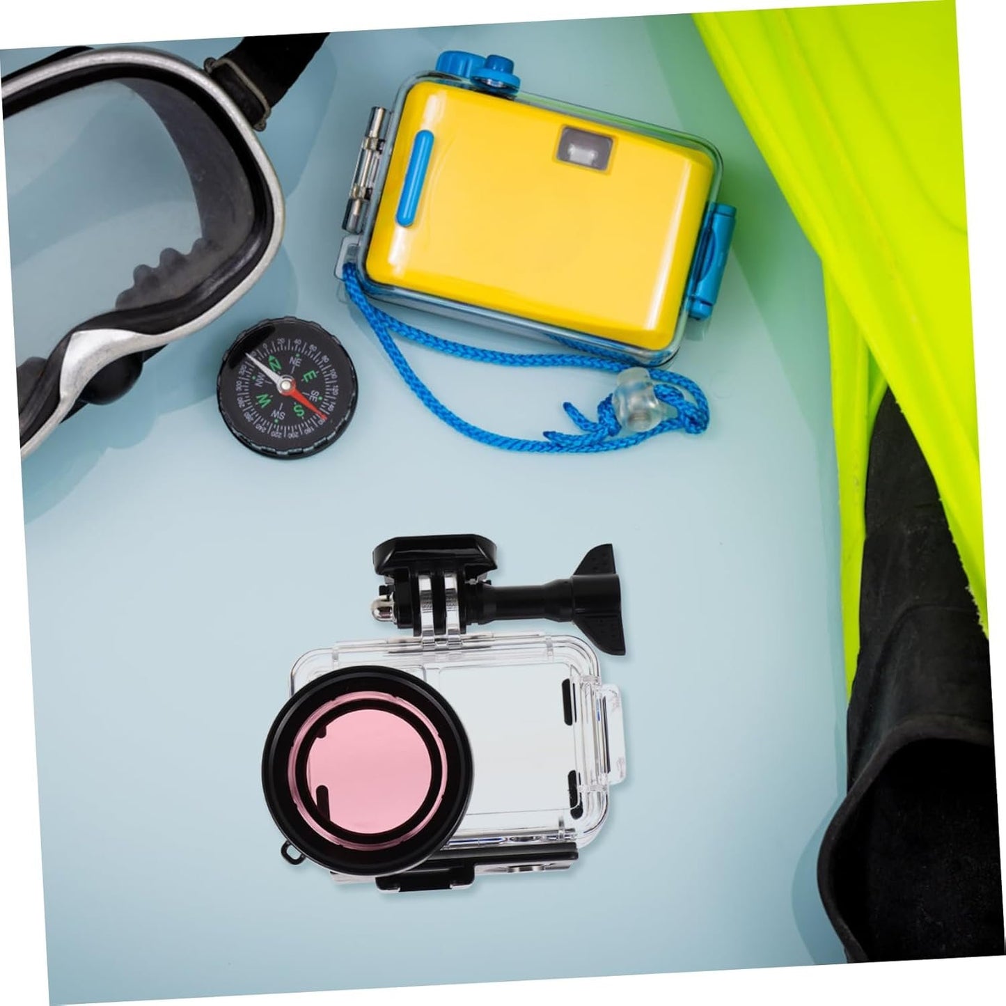 COHEALI Transparent Camera Case with Dual Cold Shoe Mounts Durable Protection for Digital
