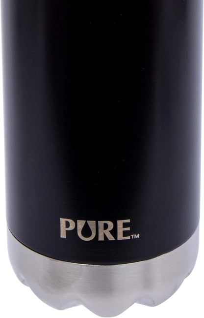 PURE Insulated Water Bottle, 1.5 L, Black - Large Canada Stainless Steel Metal Vacuum Thermal Leak Proof Water Bottles with Handle for Sports, Travel, Home and Office