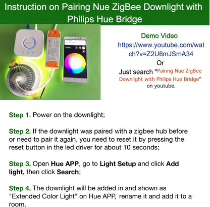 12W Smart ZigBee RGBW LED Downlight Kit Light Bulb Working with Echo Plus and Compatible ZigBee Bridge and Hub for Smart Home Automation Google Home Alexa Voice Control â€¦ (12)