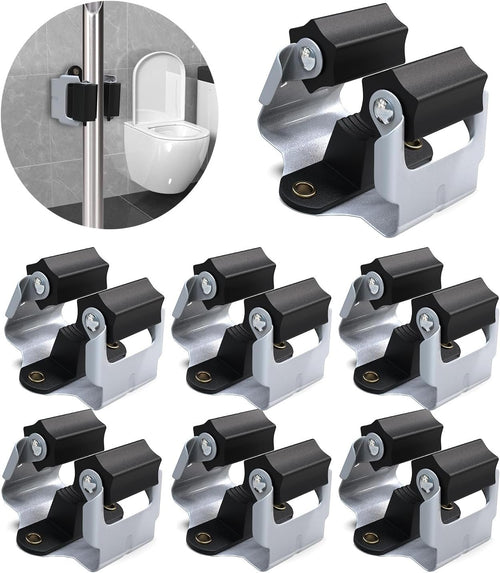 3-H Mop and Broom Holder Big Size Hanging 1 KG Extra,Broom Holder 6 Pack,Broom Holder Wall Mount for Garage Garden Shed Storage System Laundry Room Home Kitchen Organization(Black)