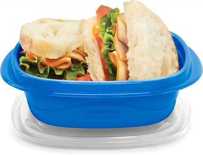 Rubbermaid TakeAlongs On the Go Food Storage and Meal Prep Containers, 2.9 Cup Square Containers, 4-Pack (2115739)