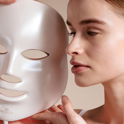 Project E Beauty LightAura LED Light Therapy Mask | Anti-Aging Facial Skincare Routine | Skin Tightening | Calm Inflammation & Sensitive Skin | Reduce Wrinkle | Brightens Skin | Collagen Boost