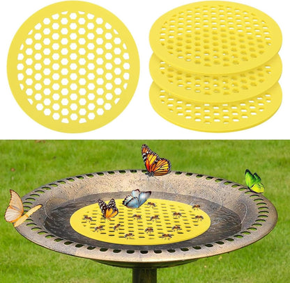 2 Pieces Bee Watering Station, 7.87 Inches Floating Bee Island, Round Floating Butterfly Water Container Feeding Tool for Outdoor B-ee Bath, Thirsty Pollinators
