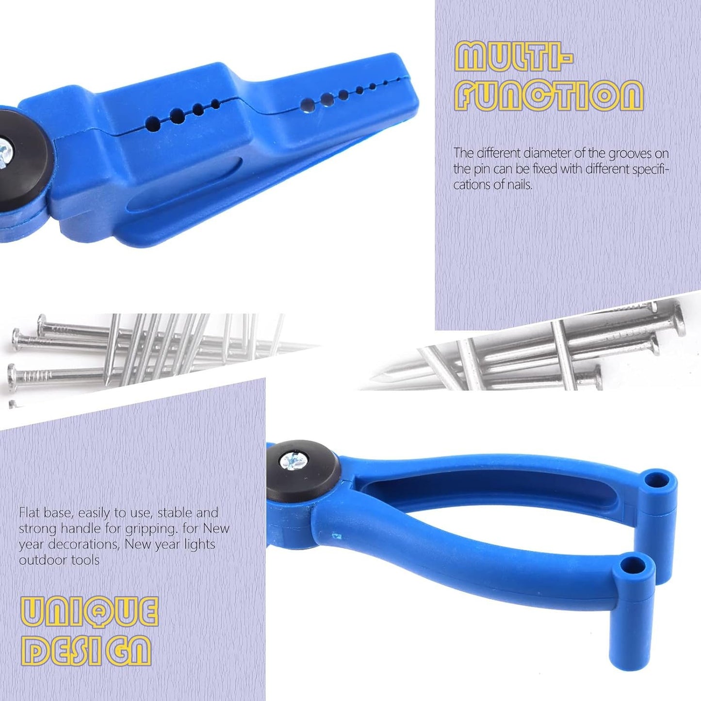 Swpeet Plastic Tamper Finger Joint Pliers, Safety Plastic Pliers Secure Nails Anti-smashing finger Joint Pliers for Hammering Nails More Safety