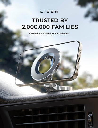 LISEN for Magsafe Car Mount, Ultra Magnetic Dashboard Phone Holder, Car Accessories for iPhone 16 Pro Max,Gifts for Men Women Him Her, Fit for iPhone16 Pro/Pro Max 15 14 13 12