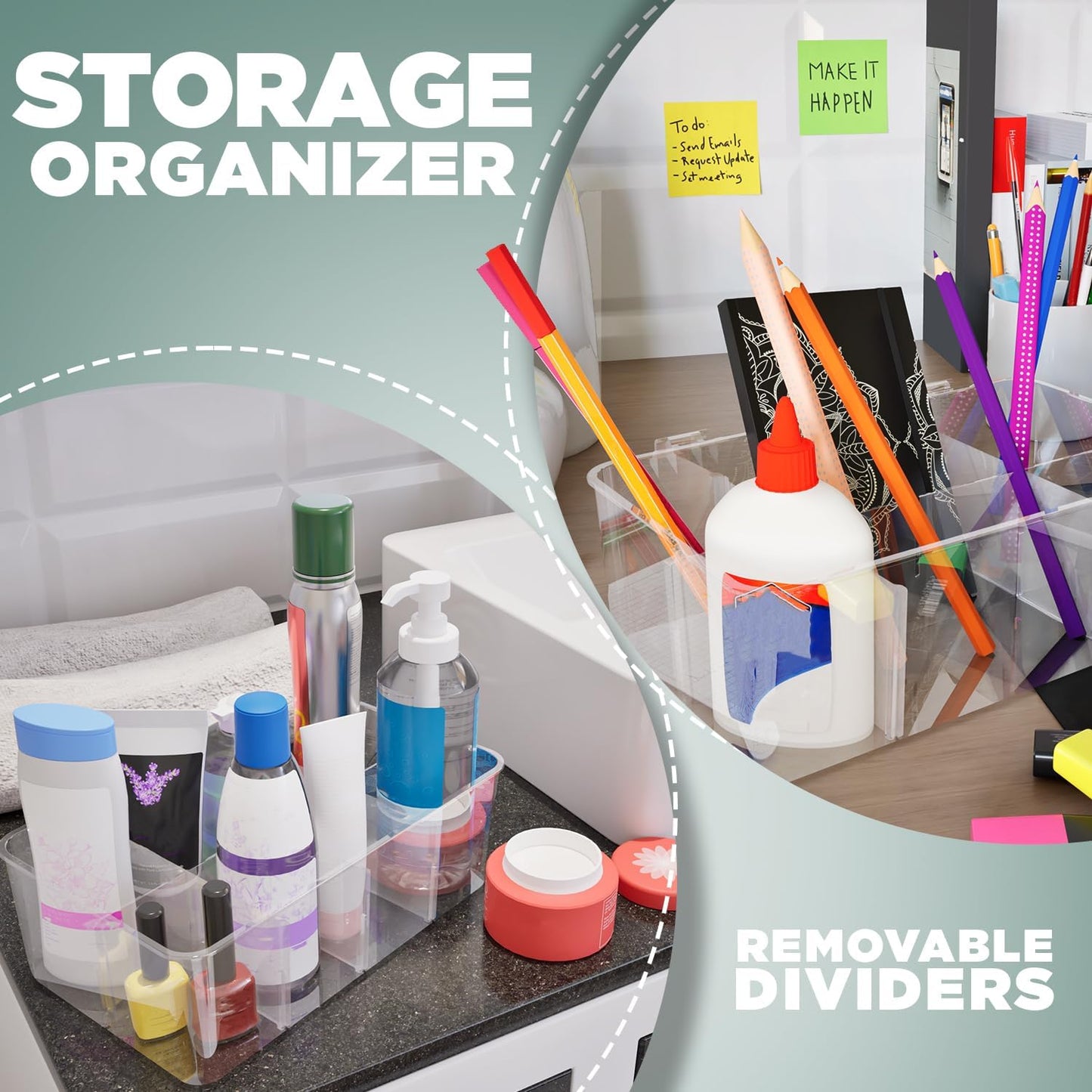 Utopia Home Tea Bag Organizer – 3 Pack Stackable Tea Storage Containers with Lids – Clear Plastic Tea Bag Holder for Kitchen Cabinet, Pantry organizers and storage, Cupboard, Snack & Home Organization