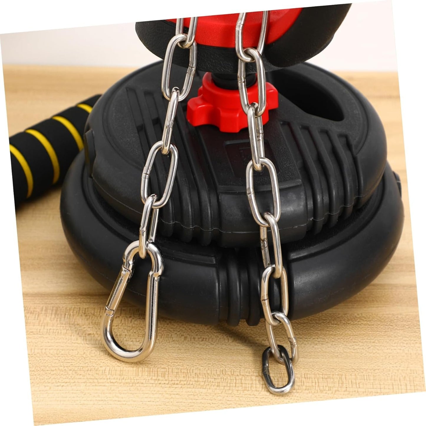 FAVOMOTO 1Pc Fitness Machine Handle Grip Accessories with Extension Chain for Home Gym Durable Pull Down