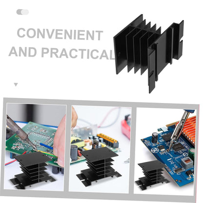 CAXUSD 3pcs Aluminum Heatsink Block for SSR Relay Cooling Durable Heat Dissipation for Rectifier Appliances Compact Design for Industrial Automation