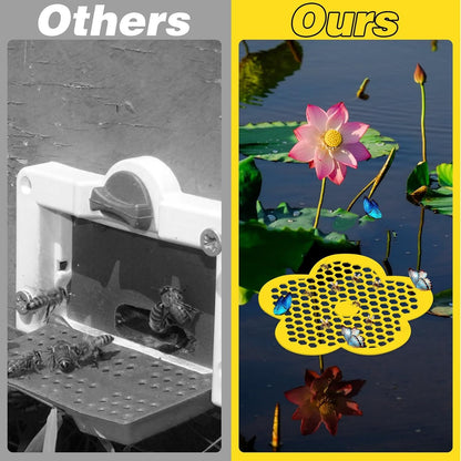 4Pcs Floating Bee Feeder 8.66in Flower Watering Station, Butterfly Waterer EVA Material for Outdoor Garden Bee Feeding Décor Thirsty Pollinators Flower Shape