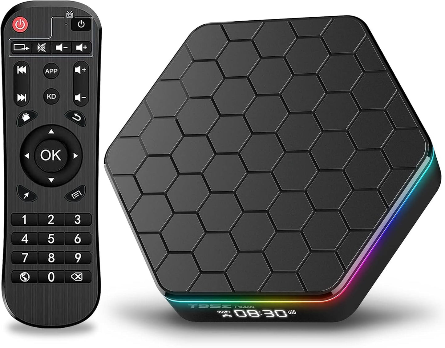 BL Android TV Box 12.0 T95Z Plus 2GB RAM 16GB ROM AllWinner H618 Quad-core 64bit, Support 2.4/5GHz Dual-WiFi 3D 6K Ultra HD H.265-decoding Blutooth 5.0 Android Box Smart TV Box,Black